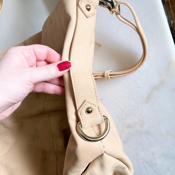 Elliott Lucca natural leather tan saddle shoulder bag / purse / crossbody bag - Picture 11 of 16